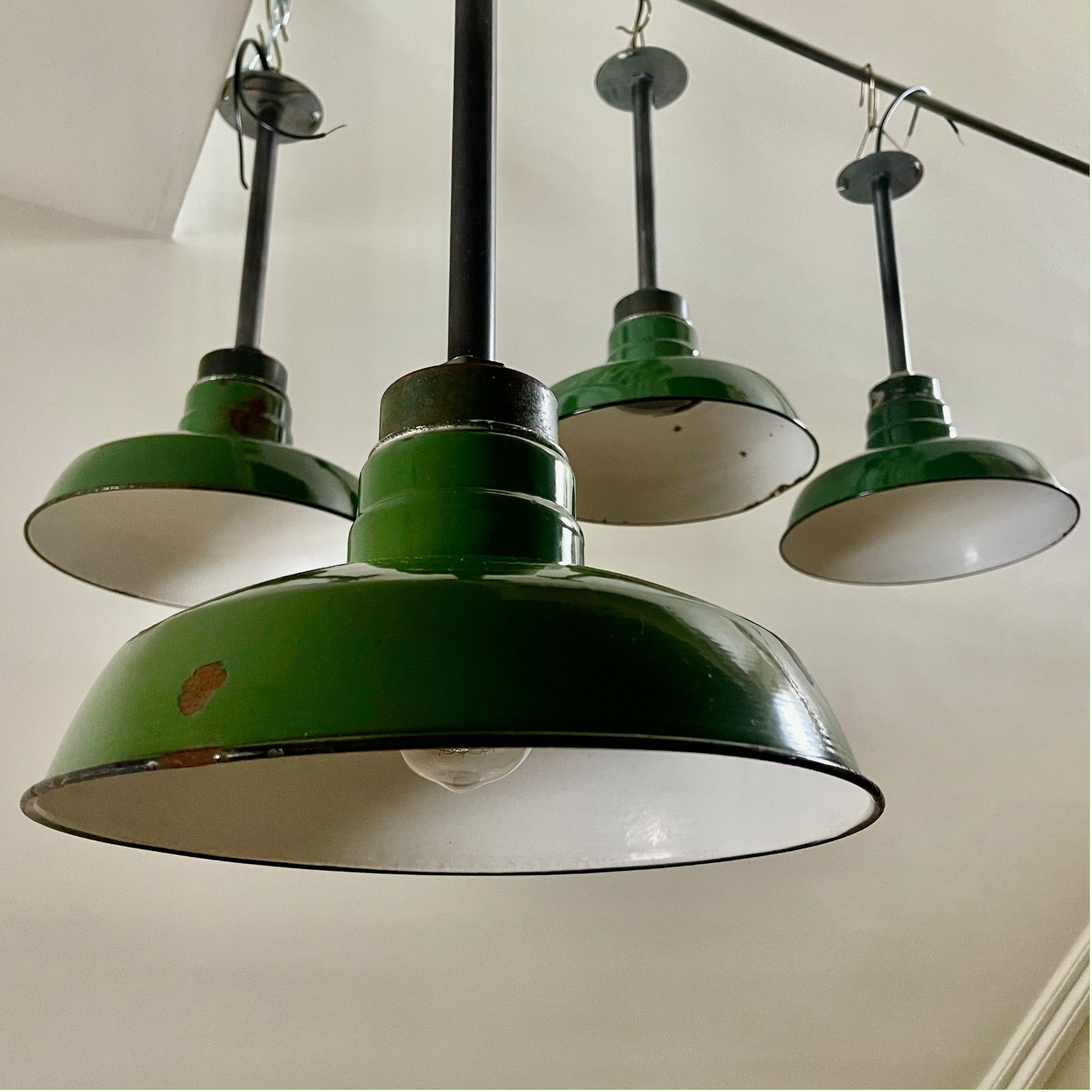 Industrial Pendant Lights, Set of 4 - Salvage-Garden