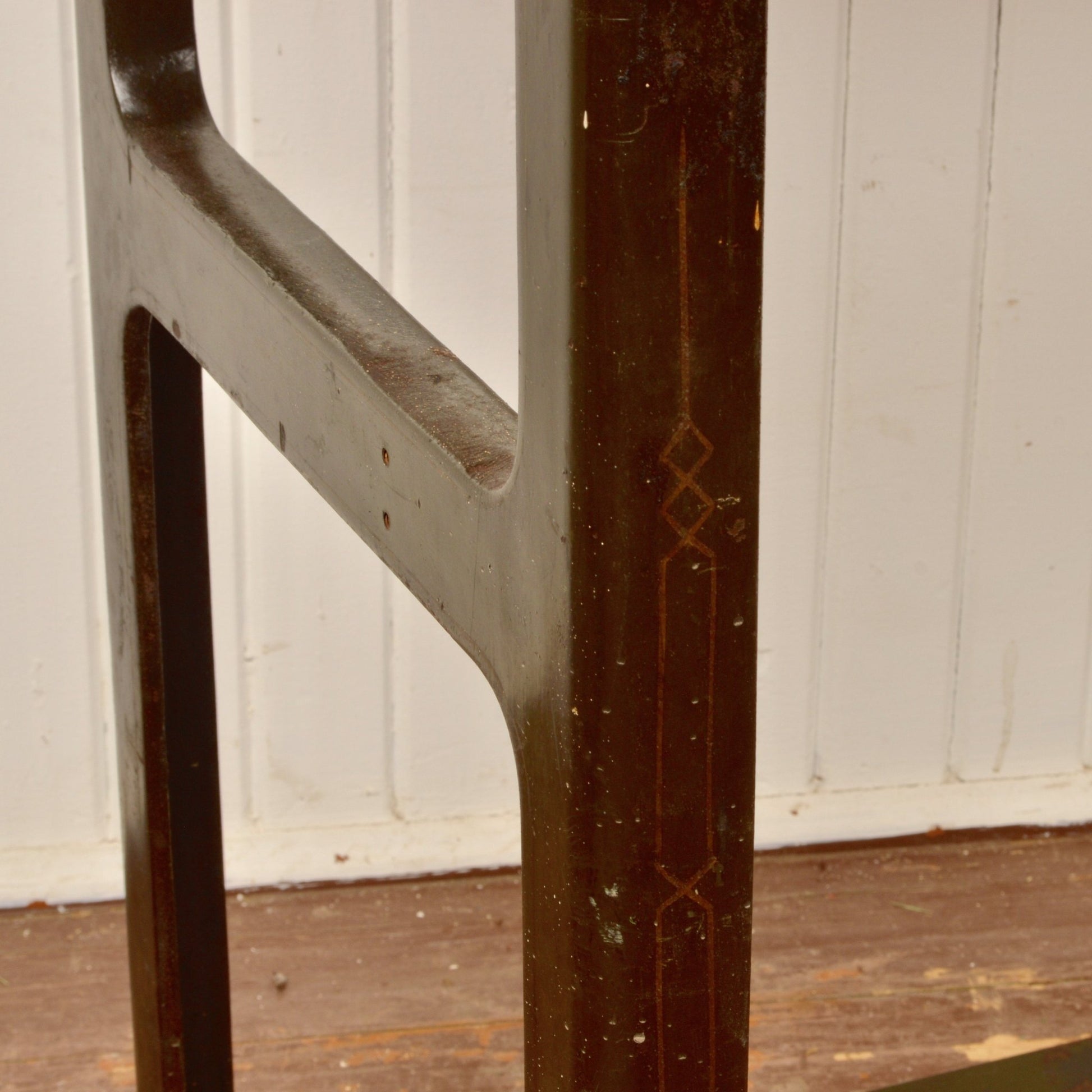 Industrial Table with Reclaimed Oak Top - Salvage-Garden