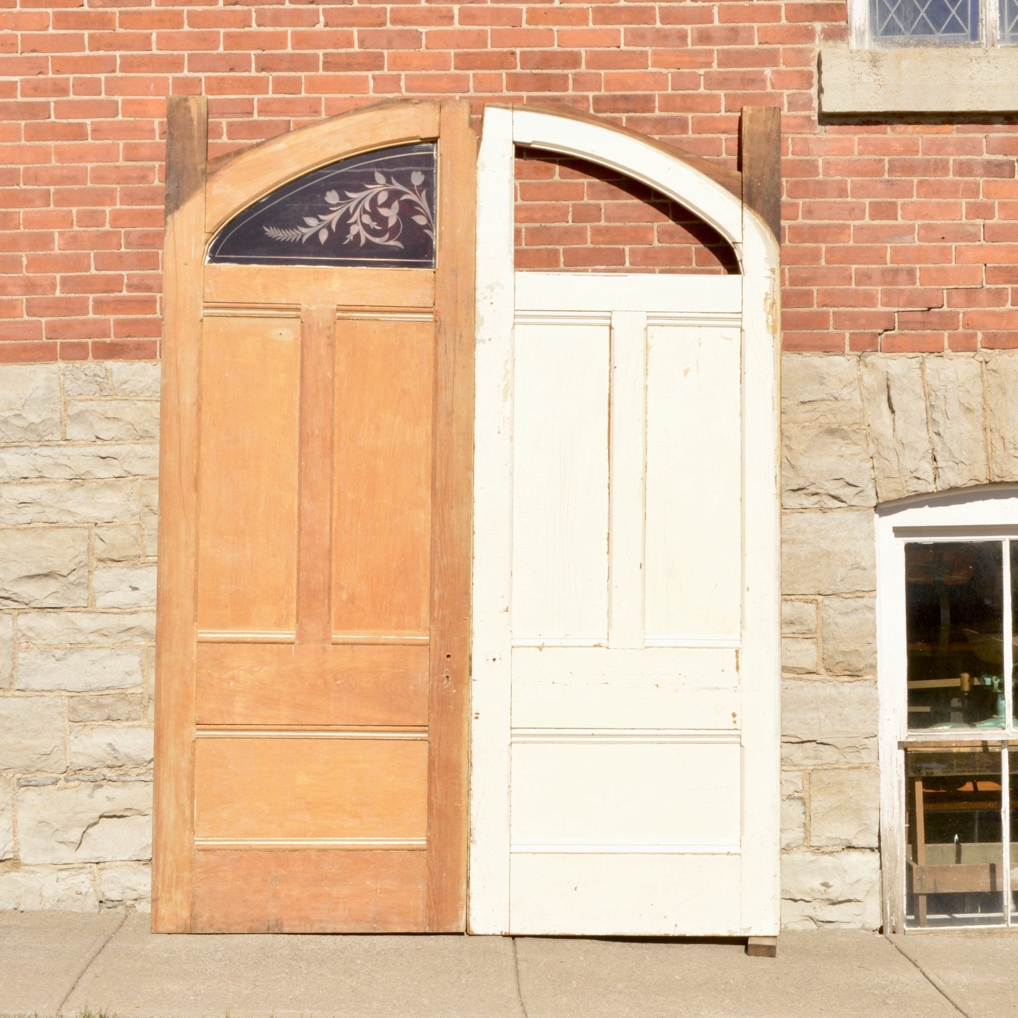 Large Arched Pocket Doors - Salvage-Garden