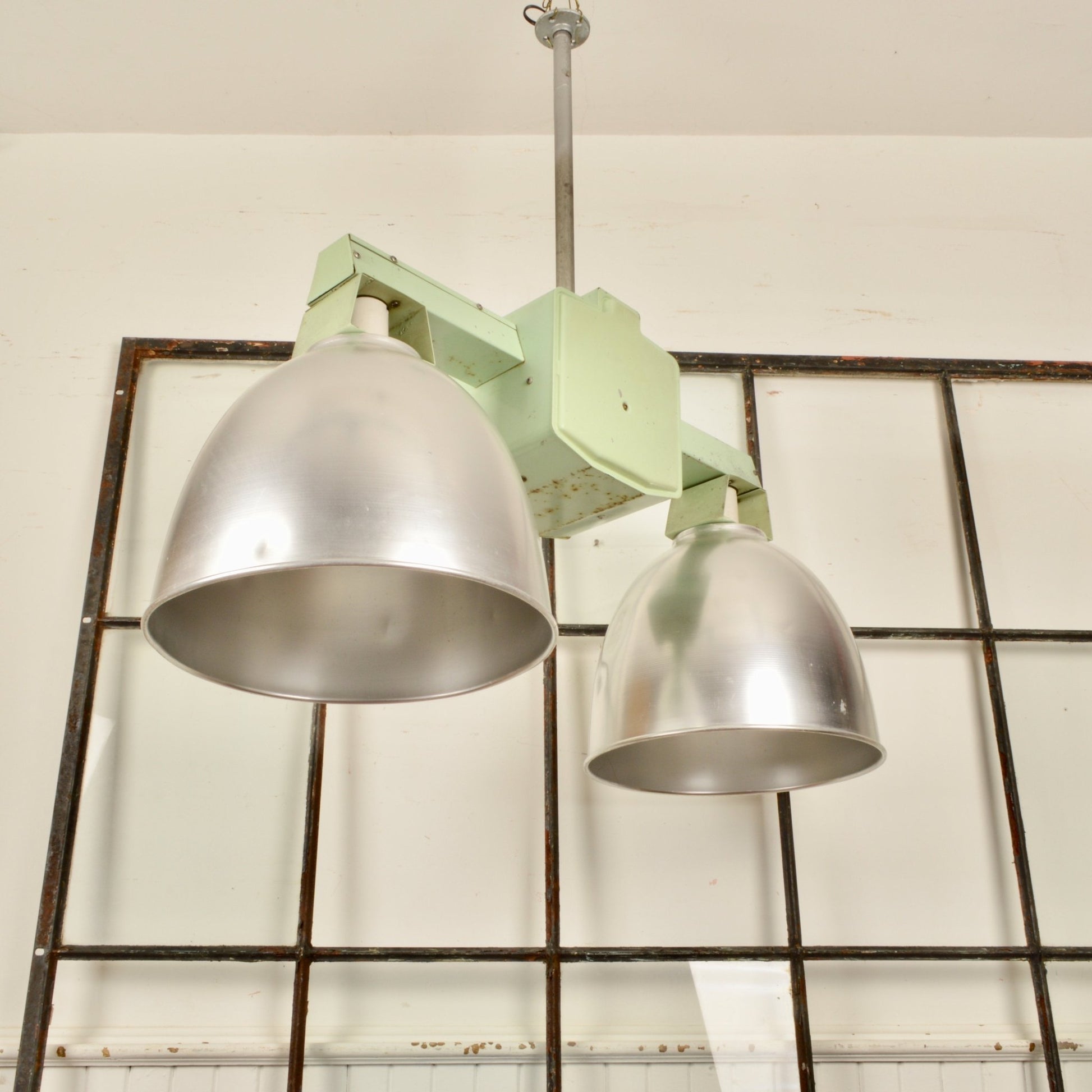 Large Double Pendant Industrial Lights - Salvage-Garden