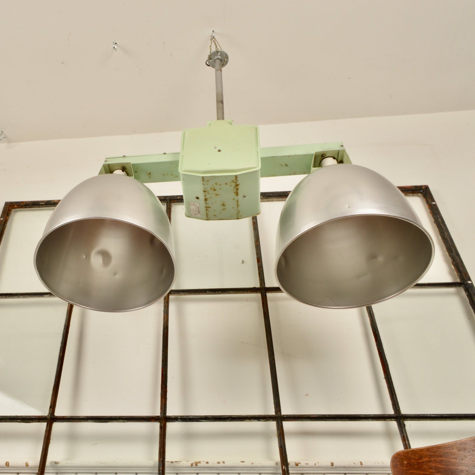 Large Double Pendant Industrial Lights - Salvage-Garden