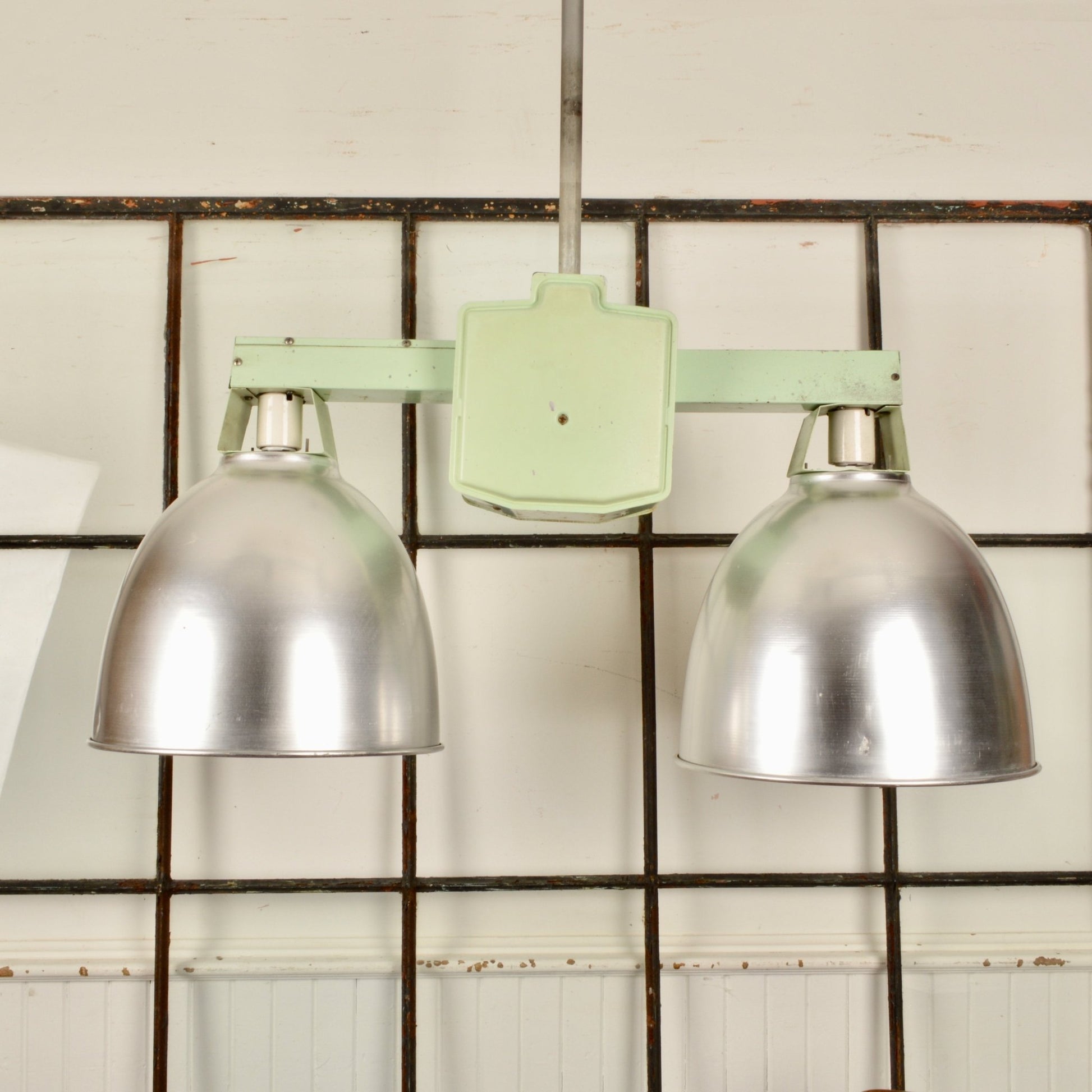 Large Double Pendant Industrial Lights - Salvage-Garden