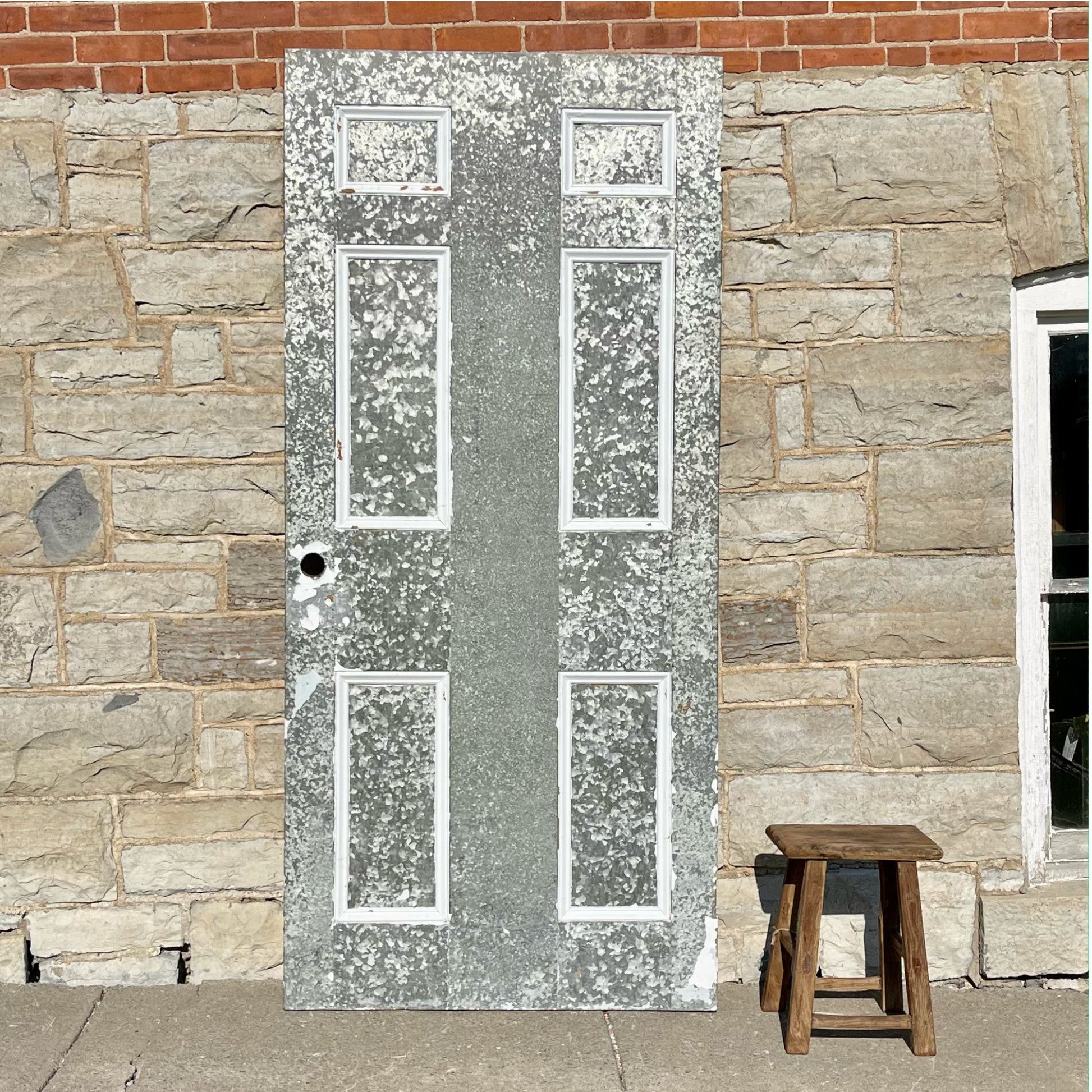 Large Industrial Metal Clad Door - Salvage-Garden