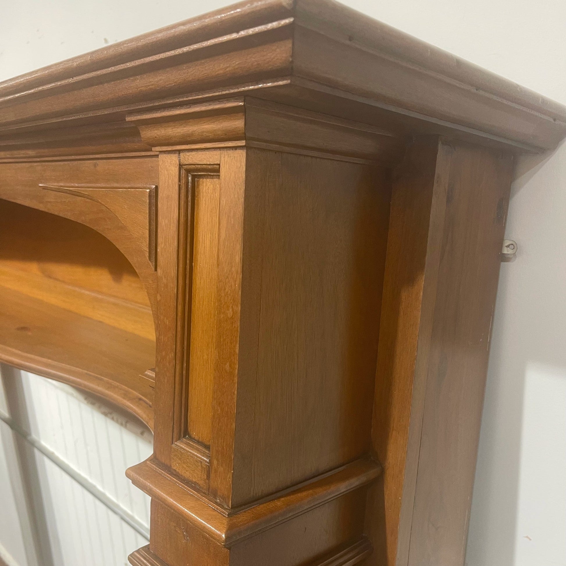 Late 19th Century Walnut Fireplace Surround - Salvage-Garden