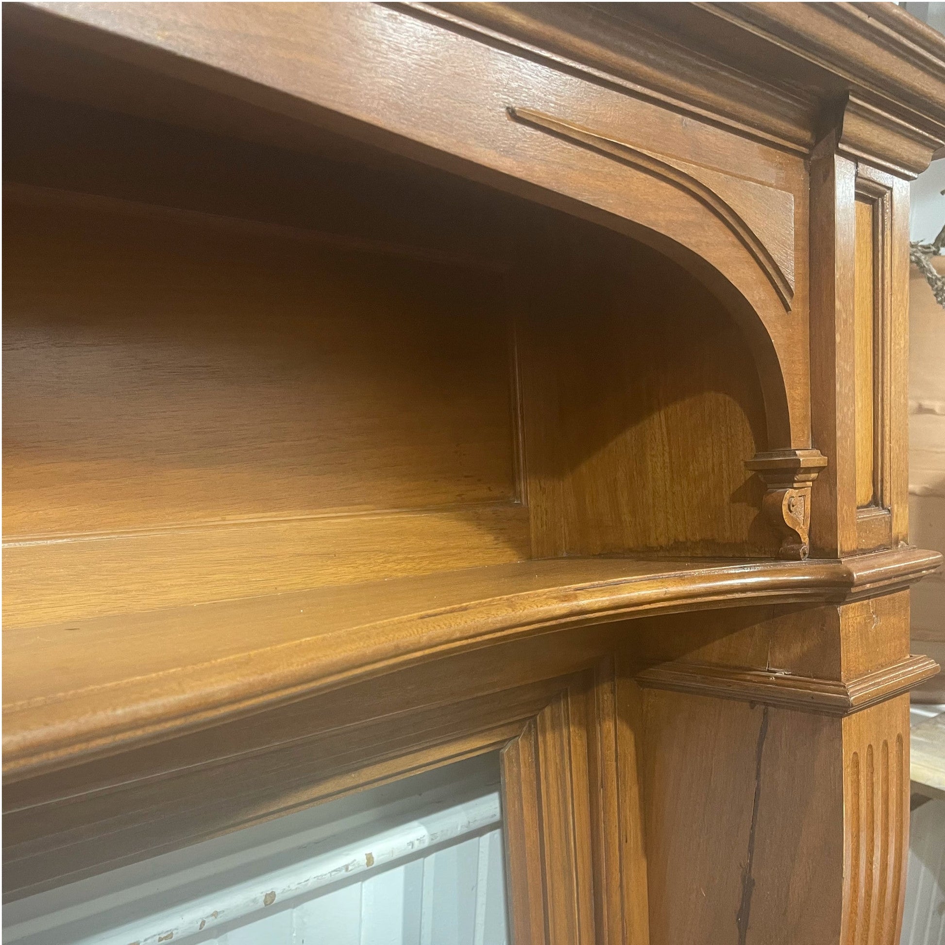 Late 19th Century Walnut Fireplace Surround - Salvage-Garden