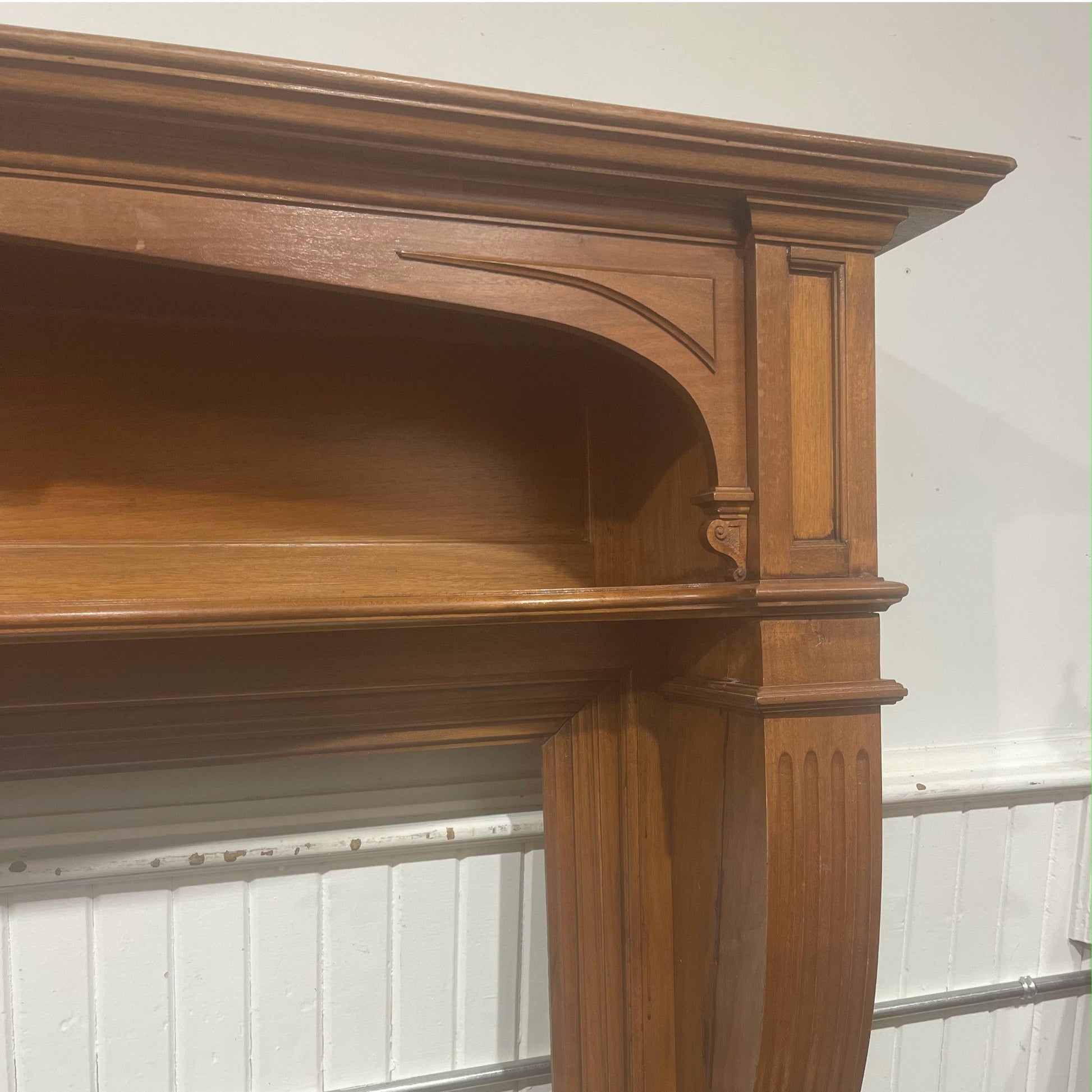 Late 19th Century Walnut Fireplace Surround - Salvage-Garden