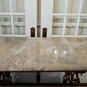 Marble Top Console Table - Salvage-Garden