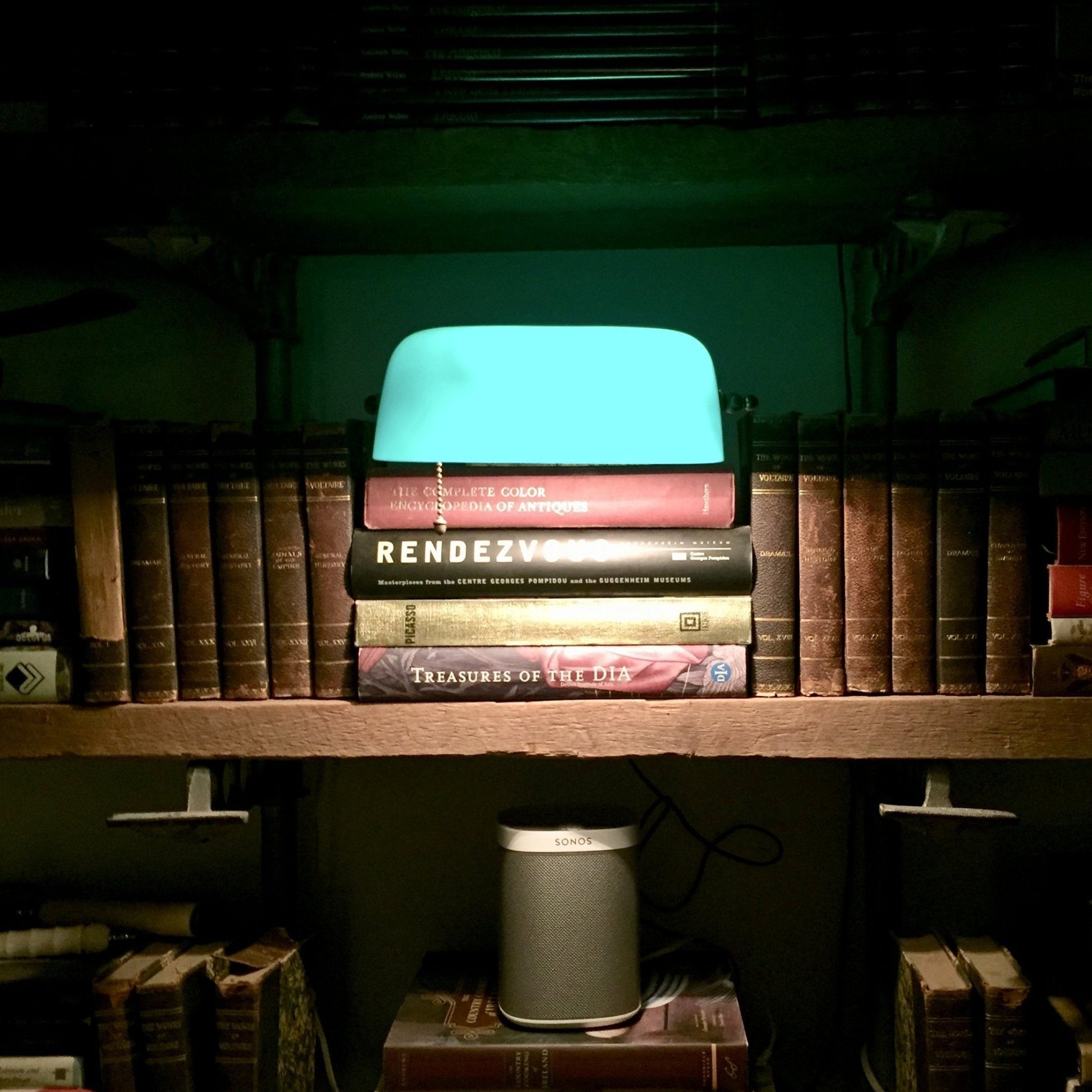 McFadden Emeralite Roll Top Desk Lamp - Salvage-Garden