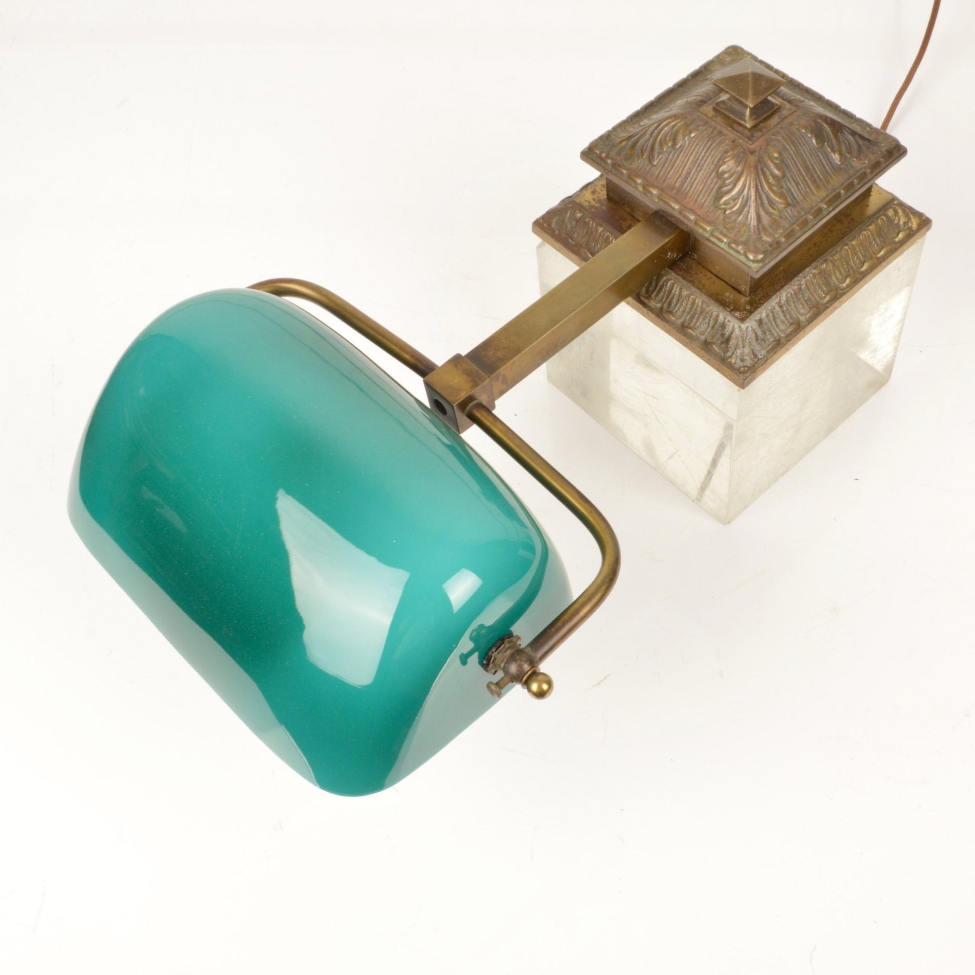 McFadden Emeralite Roll Top Desk Lamp - Salvage-Garden