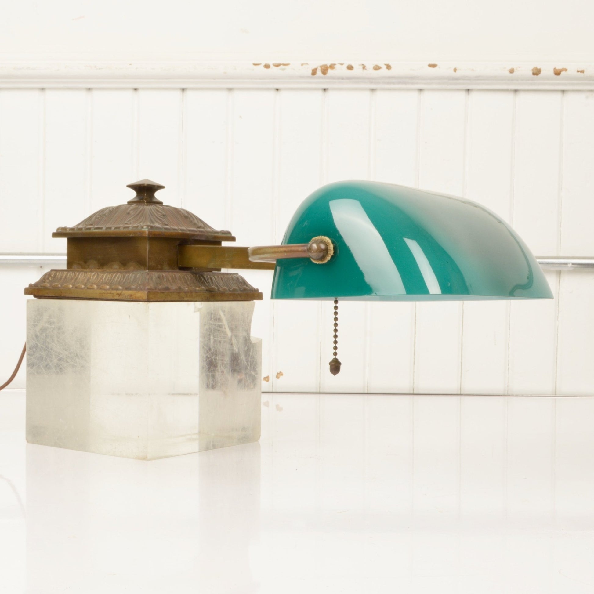 McFadden Emeralite Roll Top Desk Lamp - Salvage-Garden