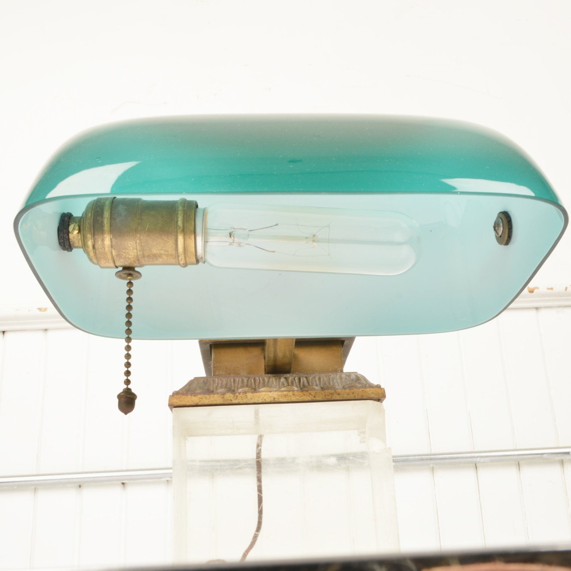 McFadden Emeralite Roll Top Desk Lamp - Salvage-Garden