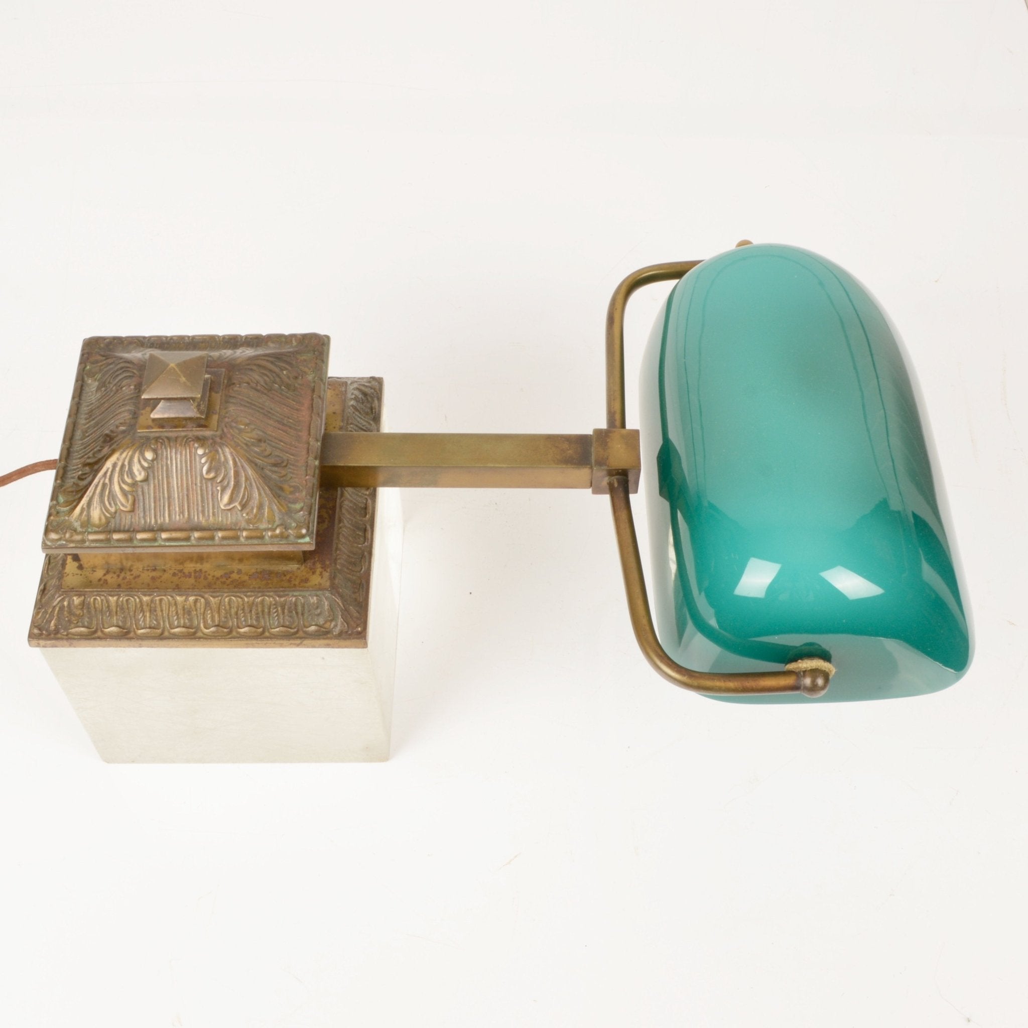 McFadden Emeralite Roll Top Desk Lamp - Salvage-Garden