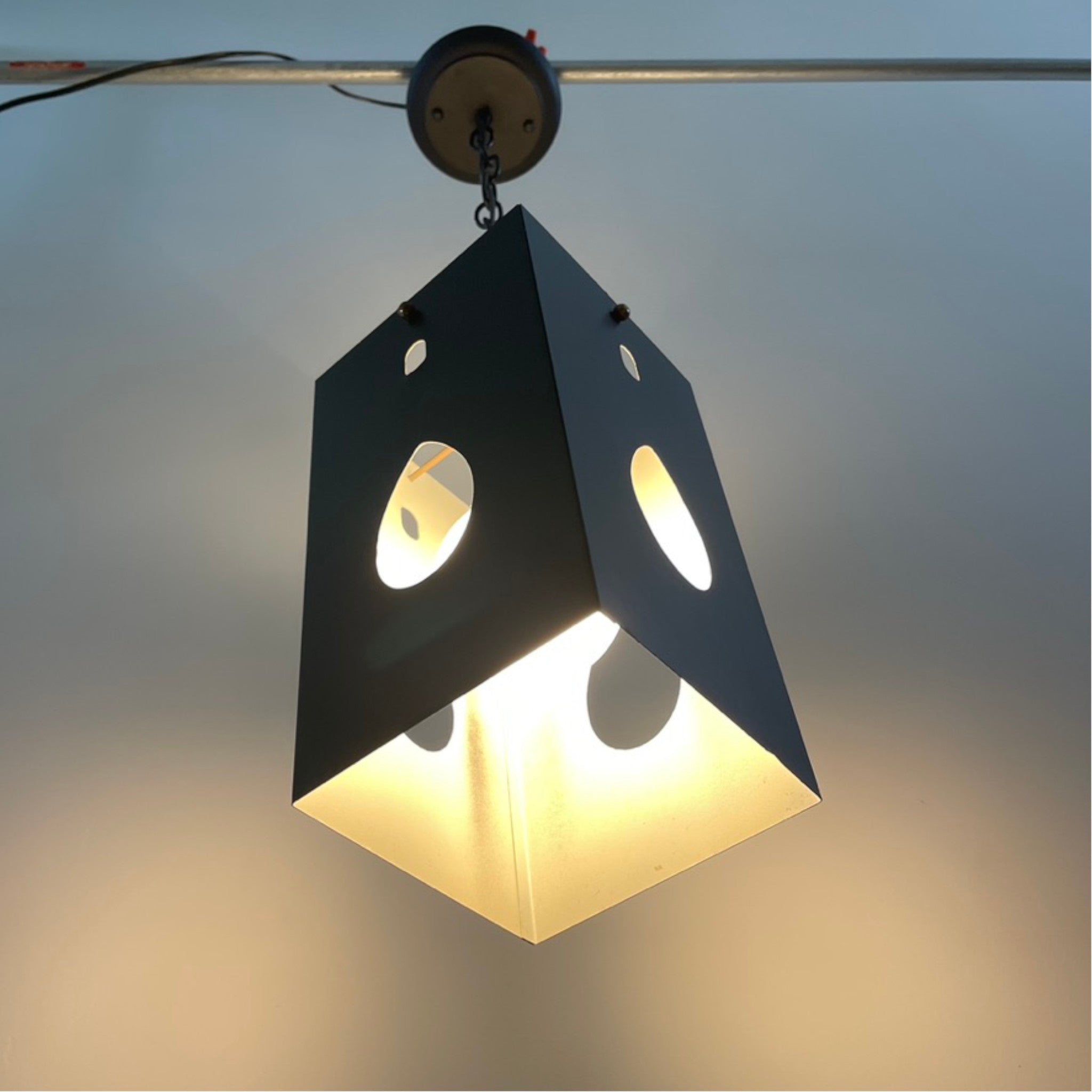 MCM Metal Pendant Light - Salvage-Garden