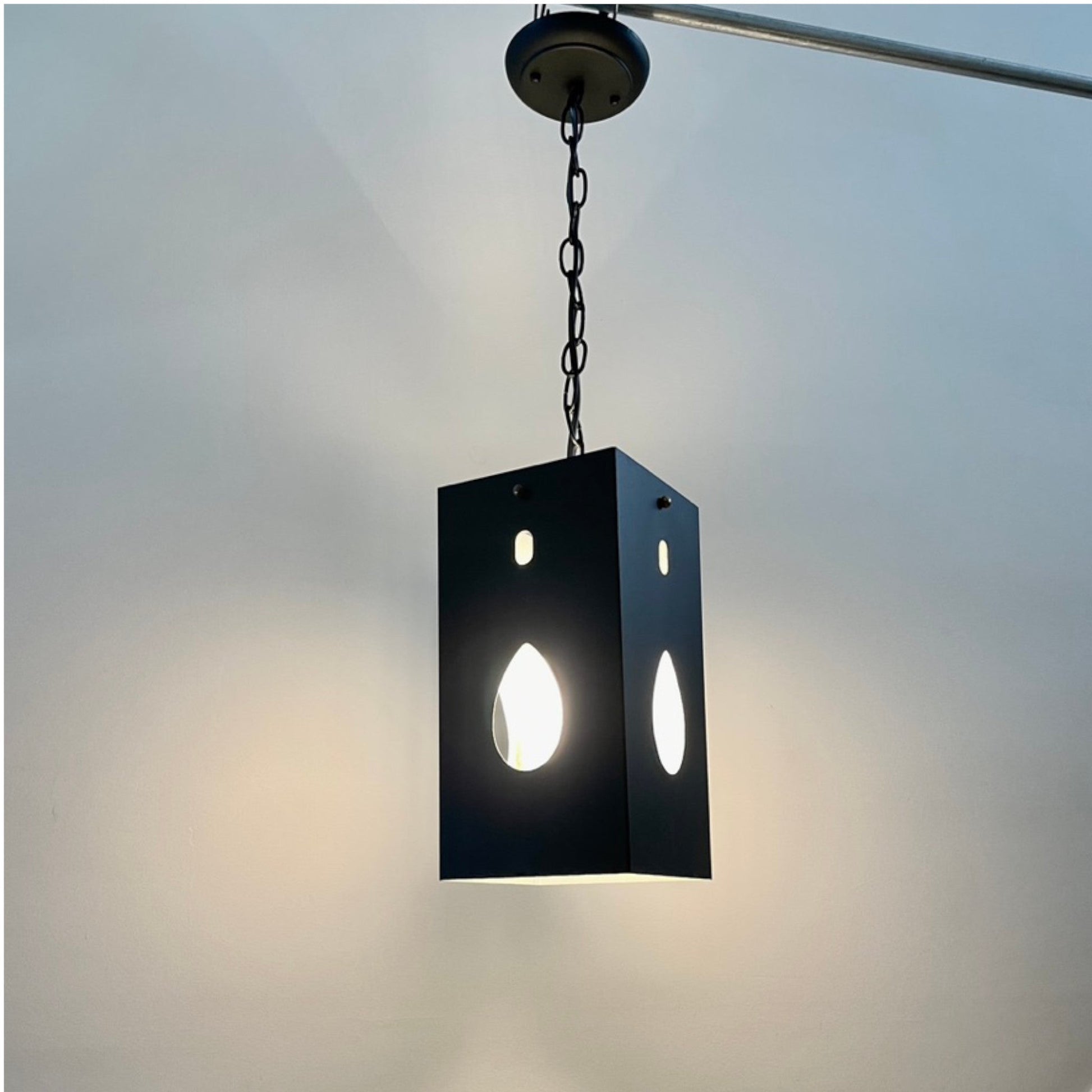 MCM Metal Pendant Light - Salvage-Garden