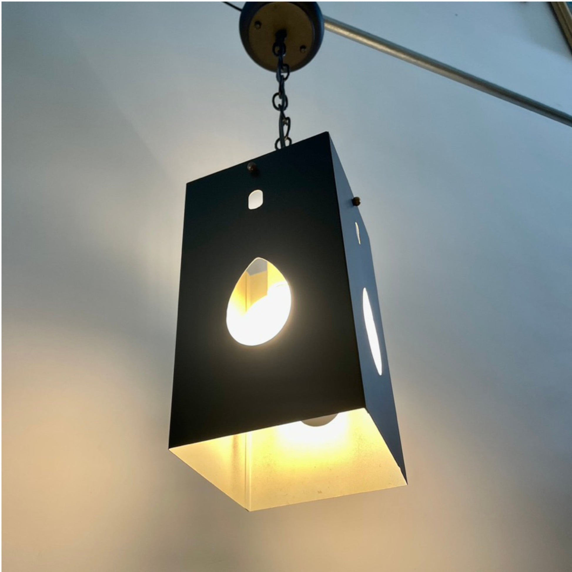 MCM Metal Pendant Light - Salvage-Garden