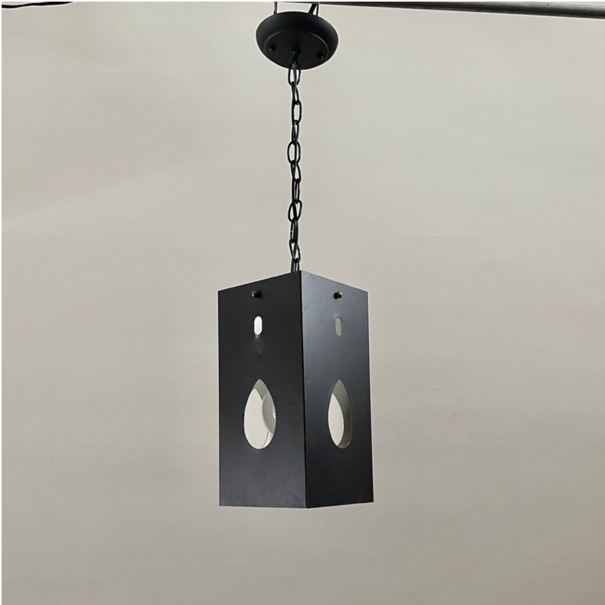 MCM Metal Pendant Light - Salvage-Garden