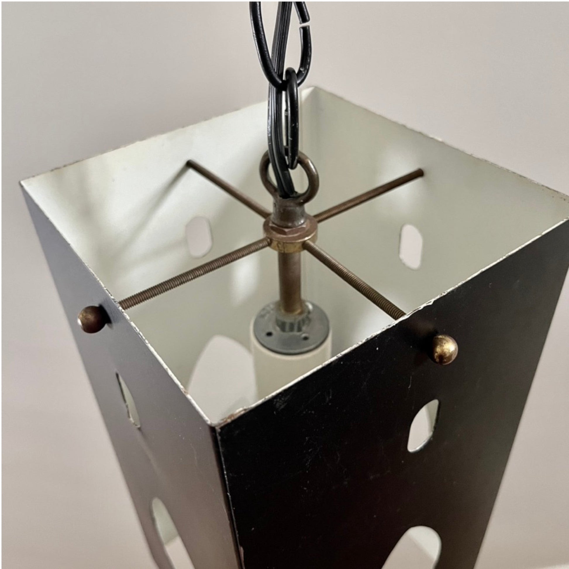 MCM Metal Pendant Light - Salvage-Garden