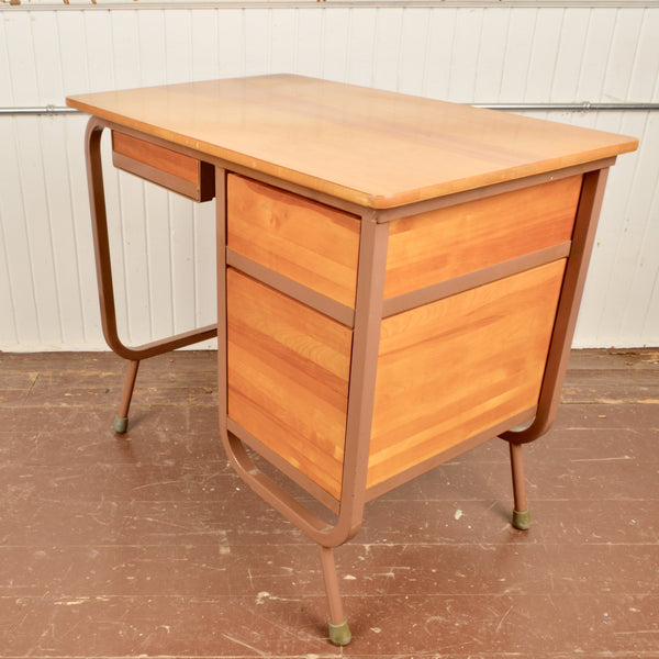 MCM Steel and Wood Desk by Ville Marie Office Furniture SalvageGarden