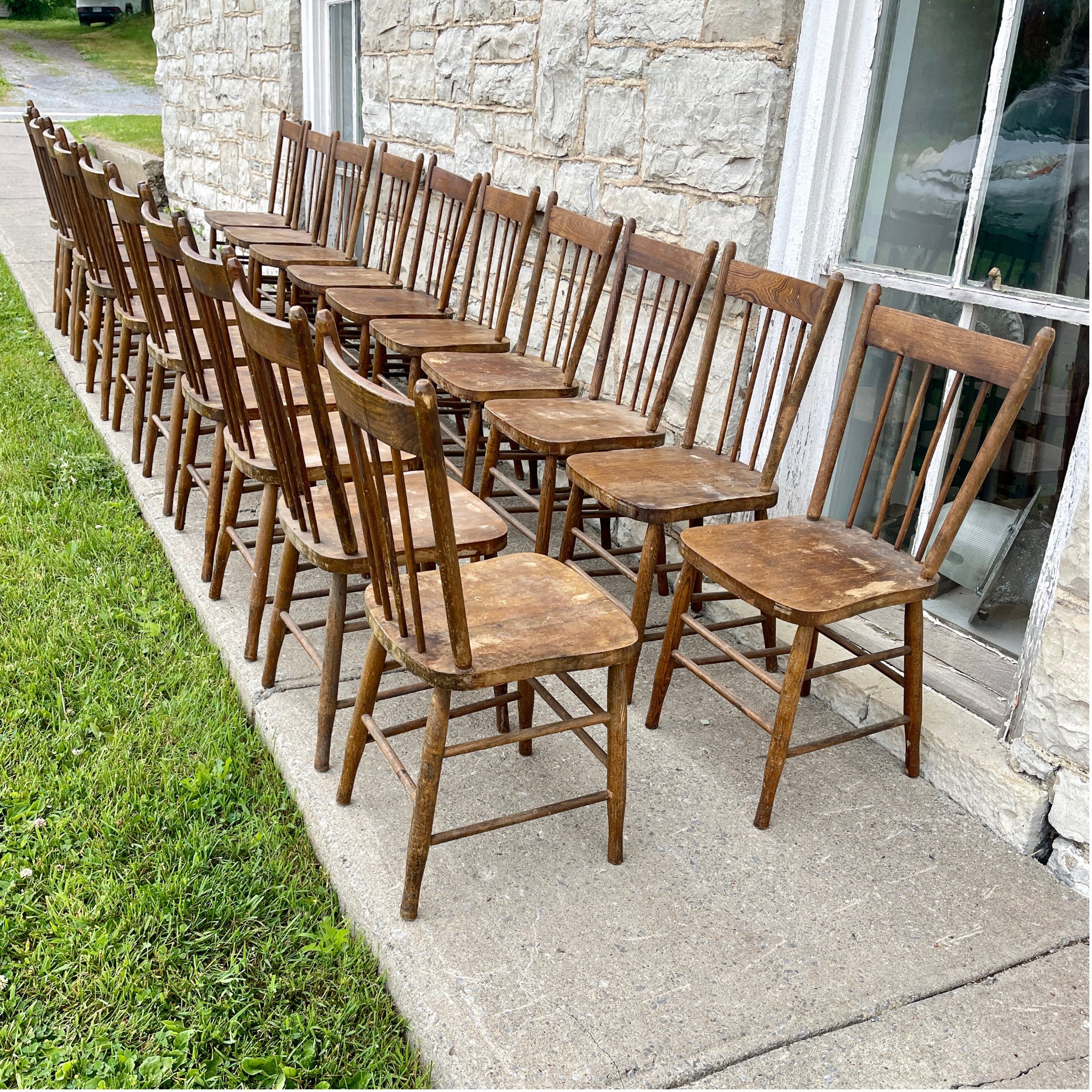 Meeting House Chairs Set of 20 - Salvage-Garden