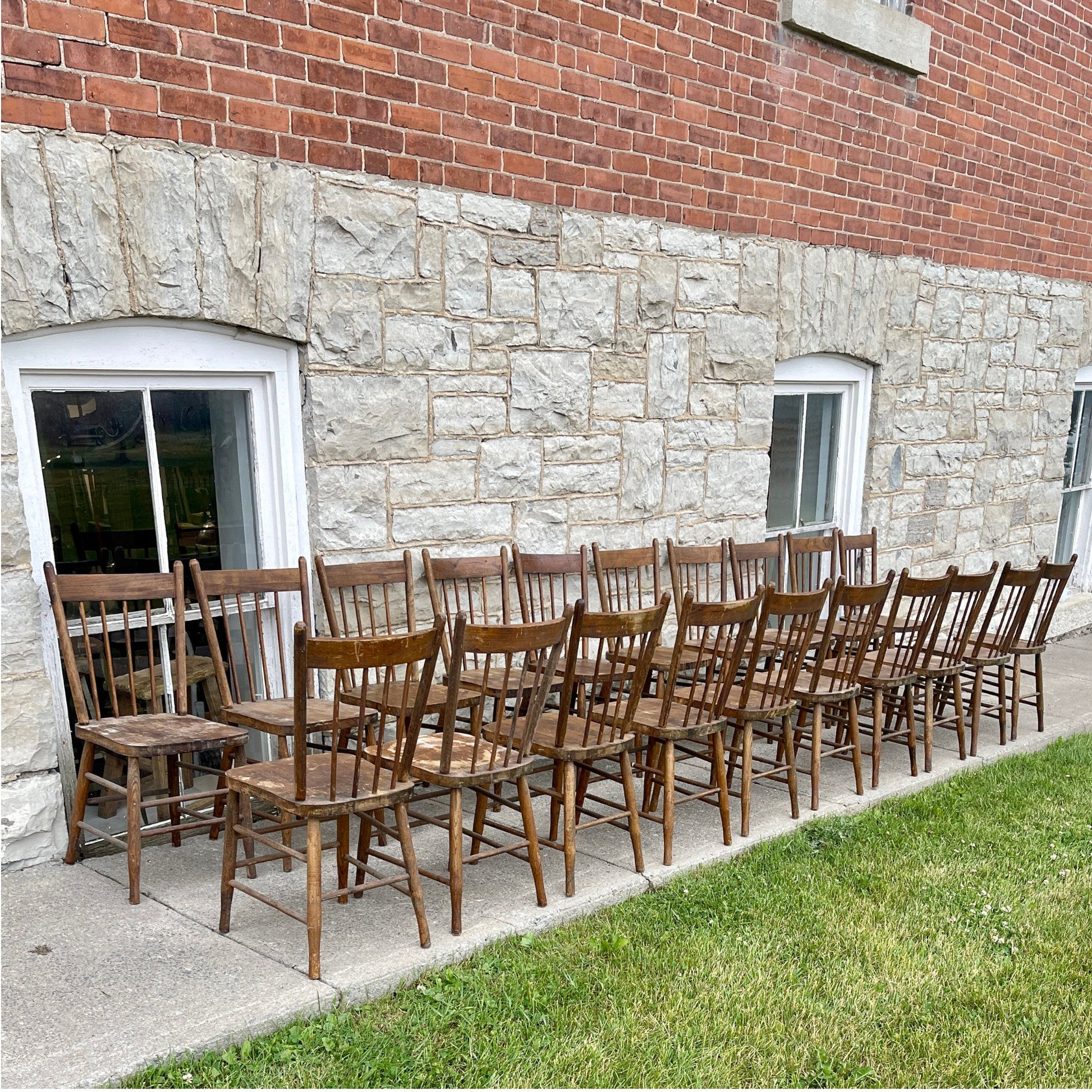 Meeting House Chairs Set of 20 - Salvage-Garden