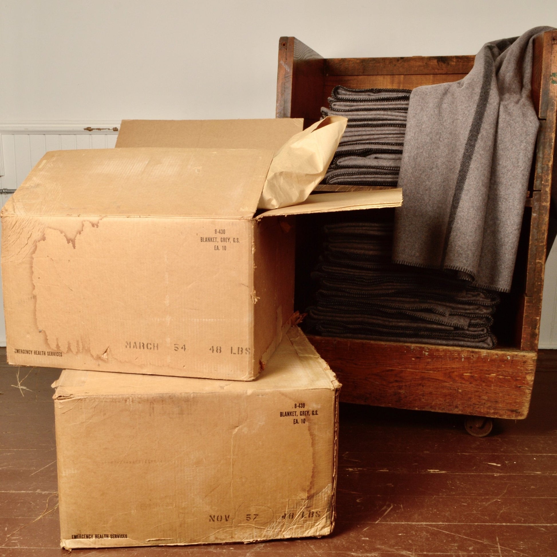 New Emergency Health Services Blankets made in 1957 NOS - Salvage-Garden