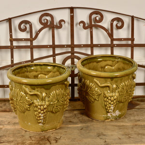 Pair Of Ceramic Jardinieres Salvage-Garden