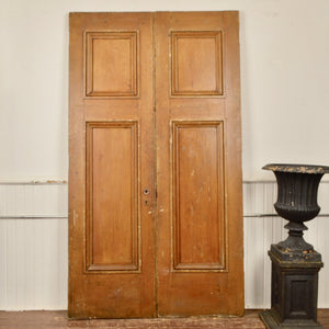 Pair of Reclaimed 19th Century 2 Panel Doors - Salvage-Garden