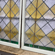 Pair Of Stained Glass Windows - Salvage-Garden