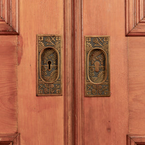 Pocket Doors With Original Bronze Pulls - Salvage-Garden