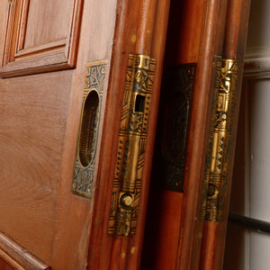 Pocket Doors With Original Bronze Pulls - Salvage-Garden