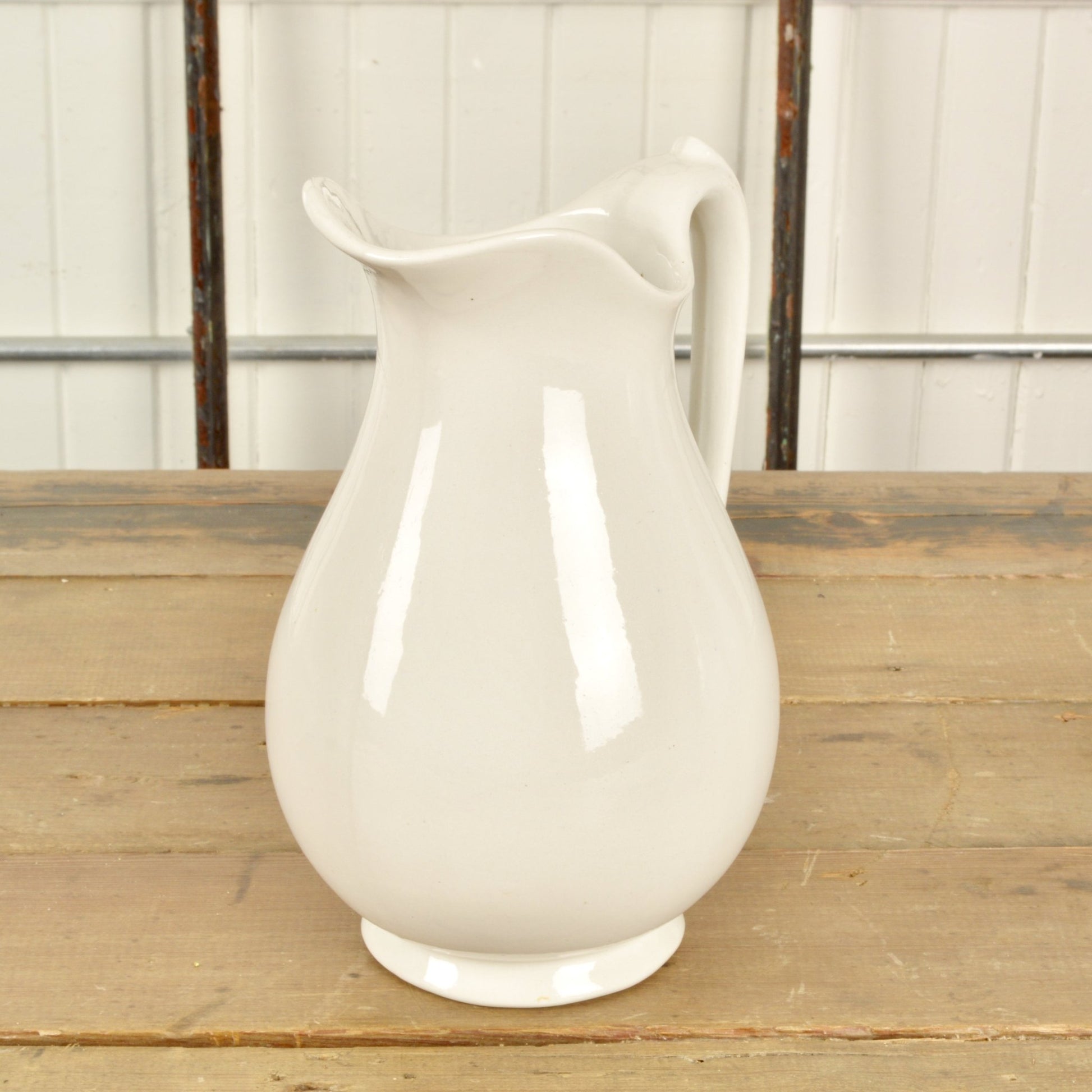 Quebec Made Ironstone Pitcher - Salvage-Garden