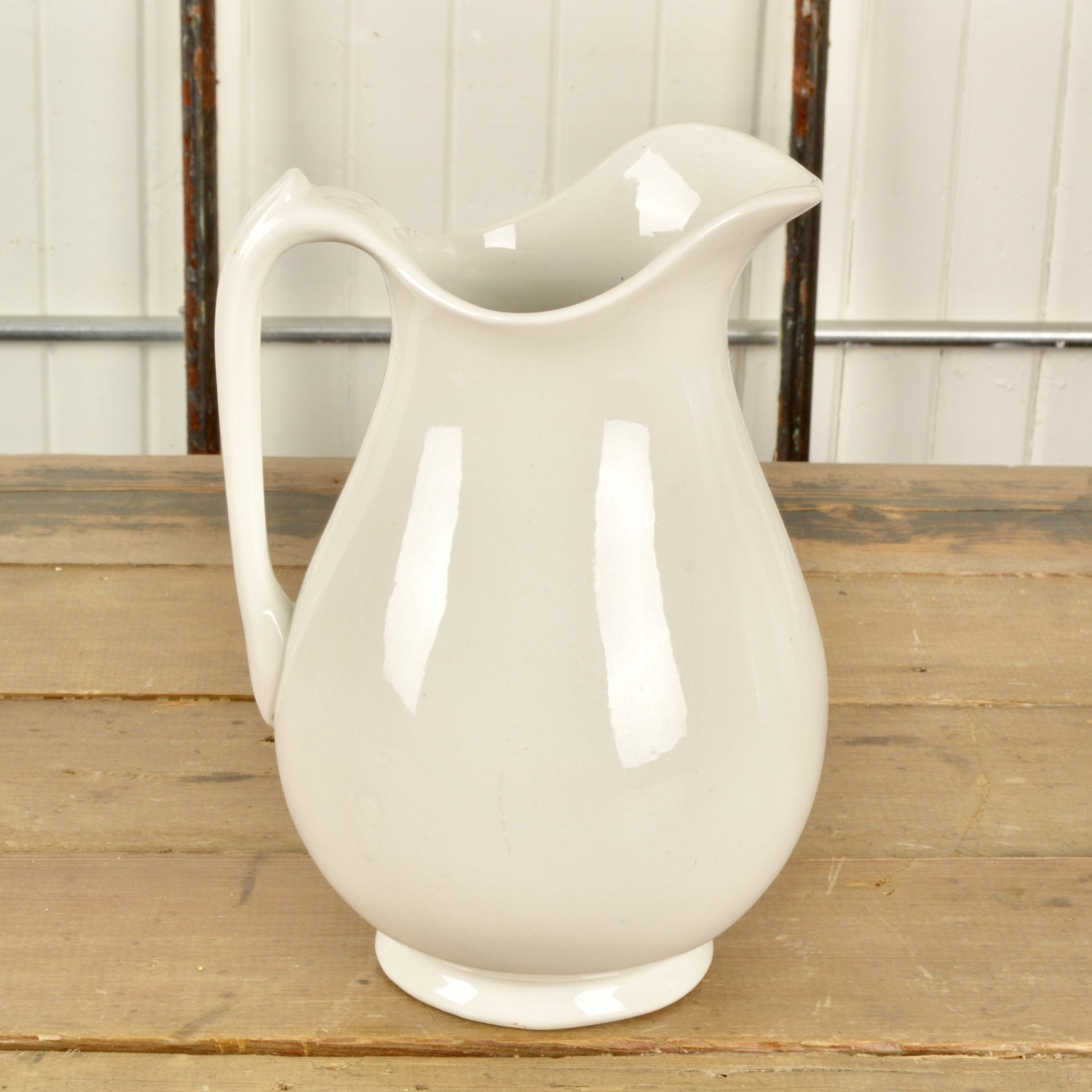 Quebec Made Ironstone Pitcher - Salvage-Garden