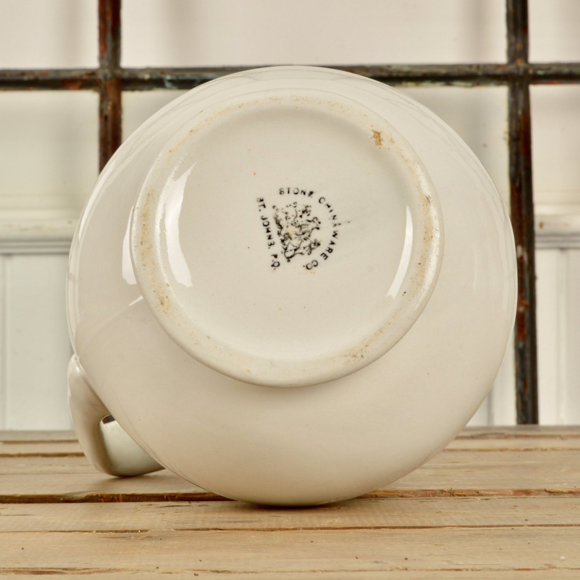 Quebec Made Ironstone Pitcher - Salvage-Garden