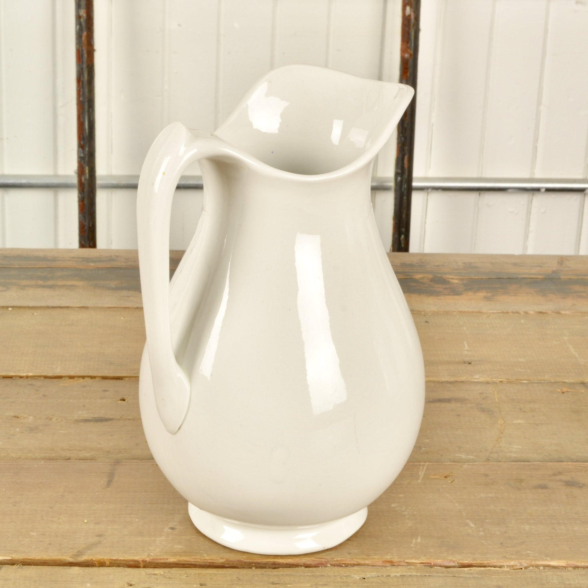 Quebec Made Ironstone Pitcher - Salvage-Garden