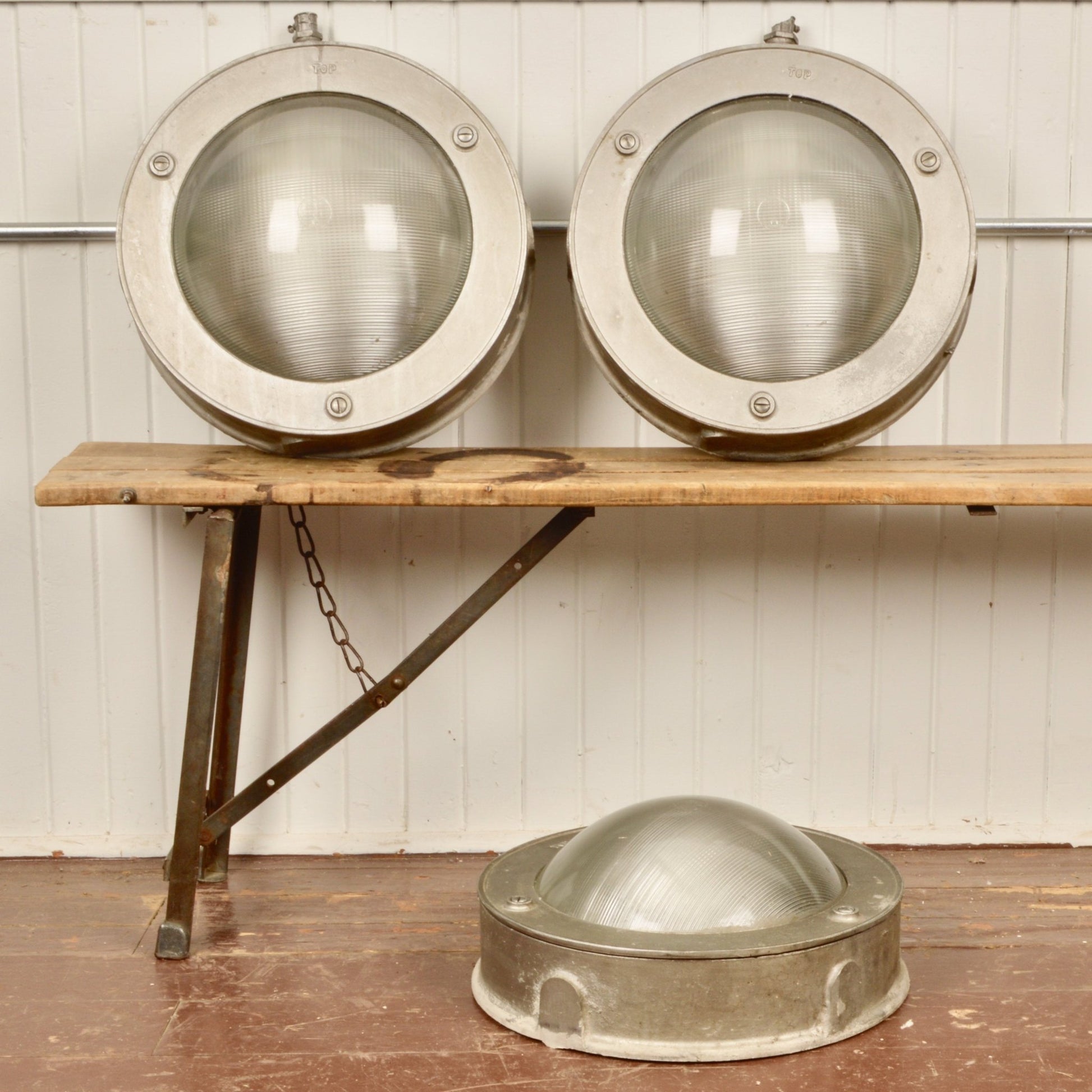 Rare Holophane Bulkhead Lights - Salvage-Garden