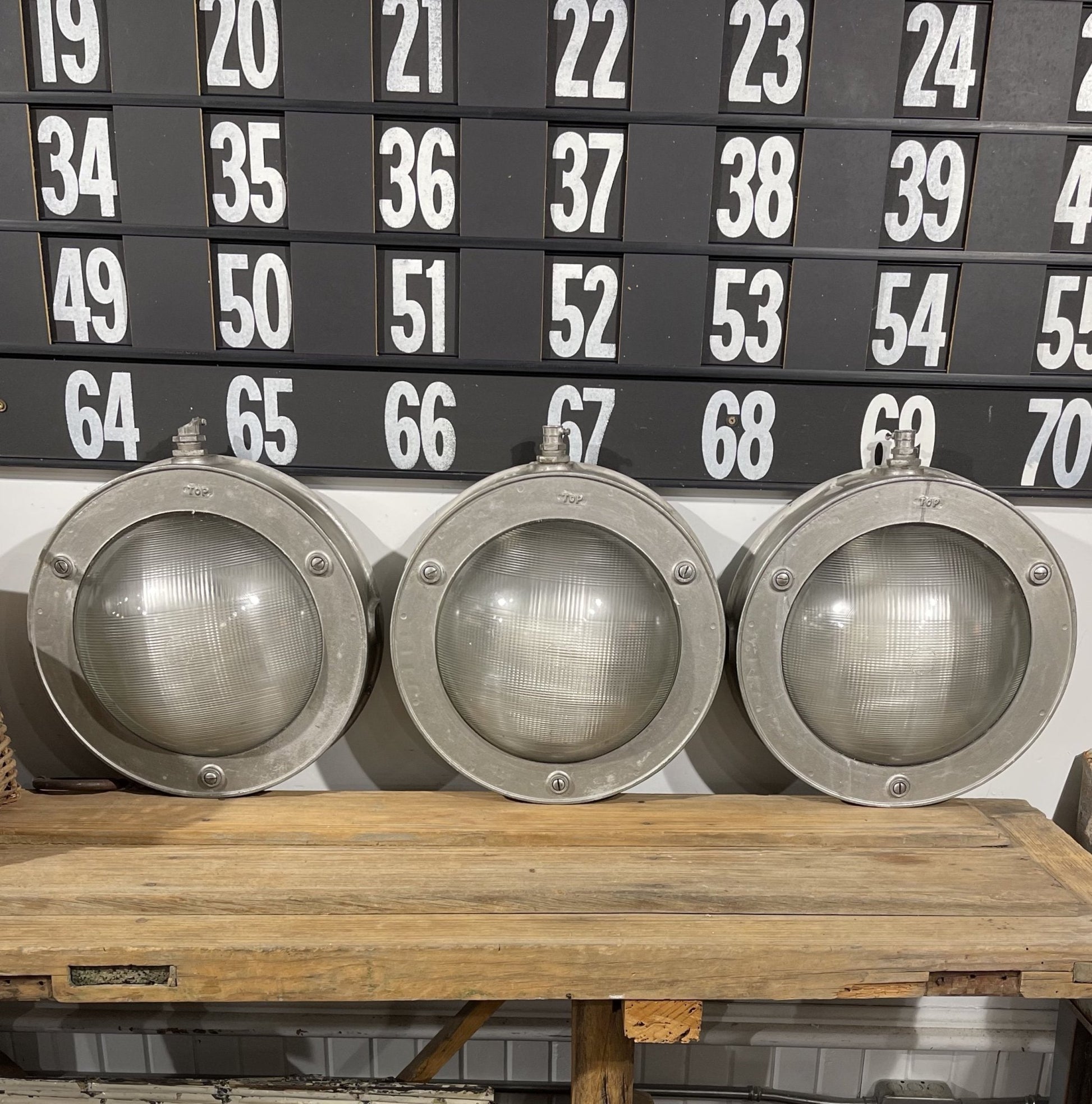 Rare Holophane Bulkhead Lights - Salvage-Garden