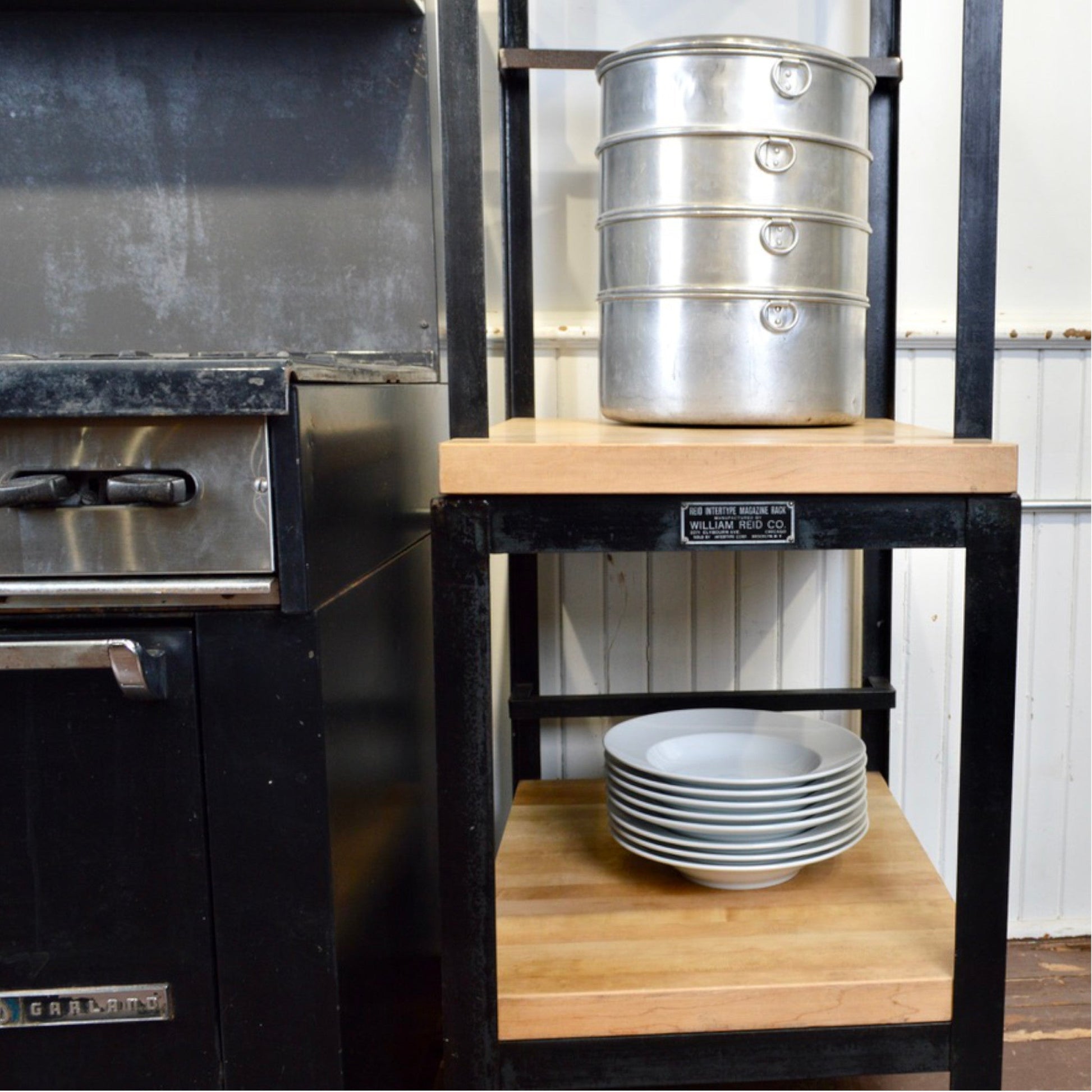 Reclaimed Intertype Magazine Rack With Reclaimed Maple - Salvage-Garden