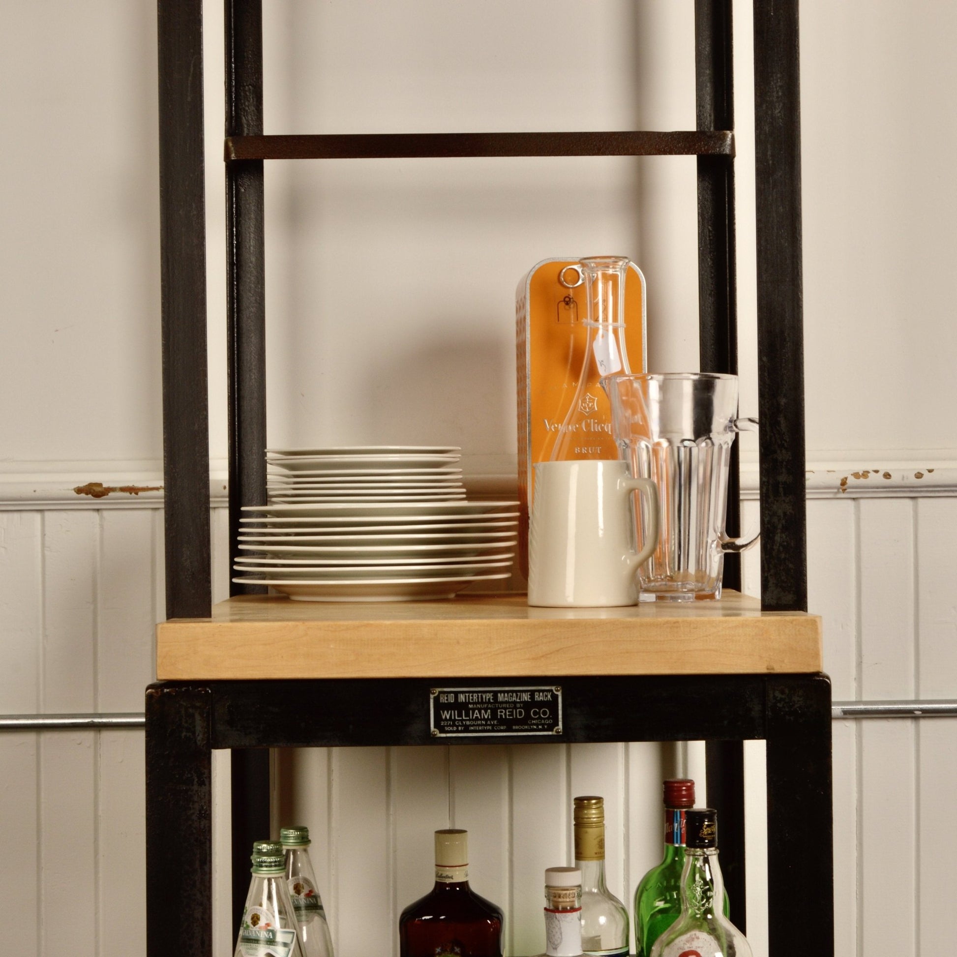 Reclaimed Intertype Magazine Rack With Reclaimed Maple - Salvage-Garden