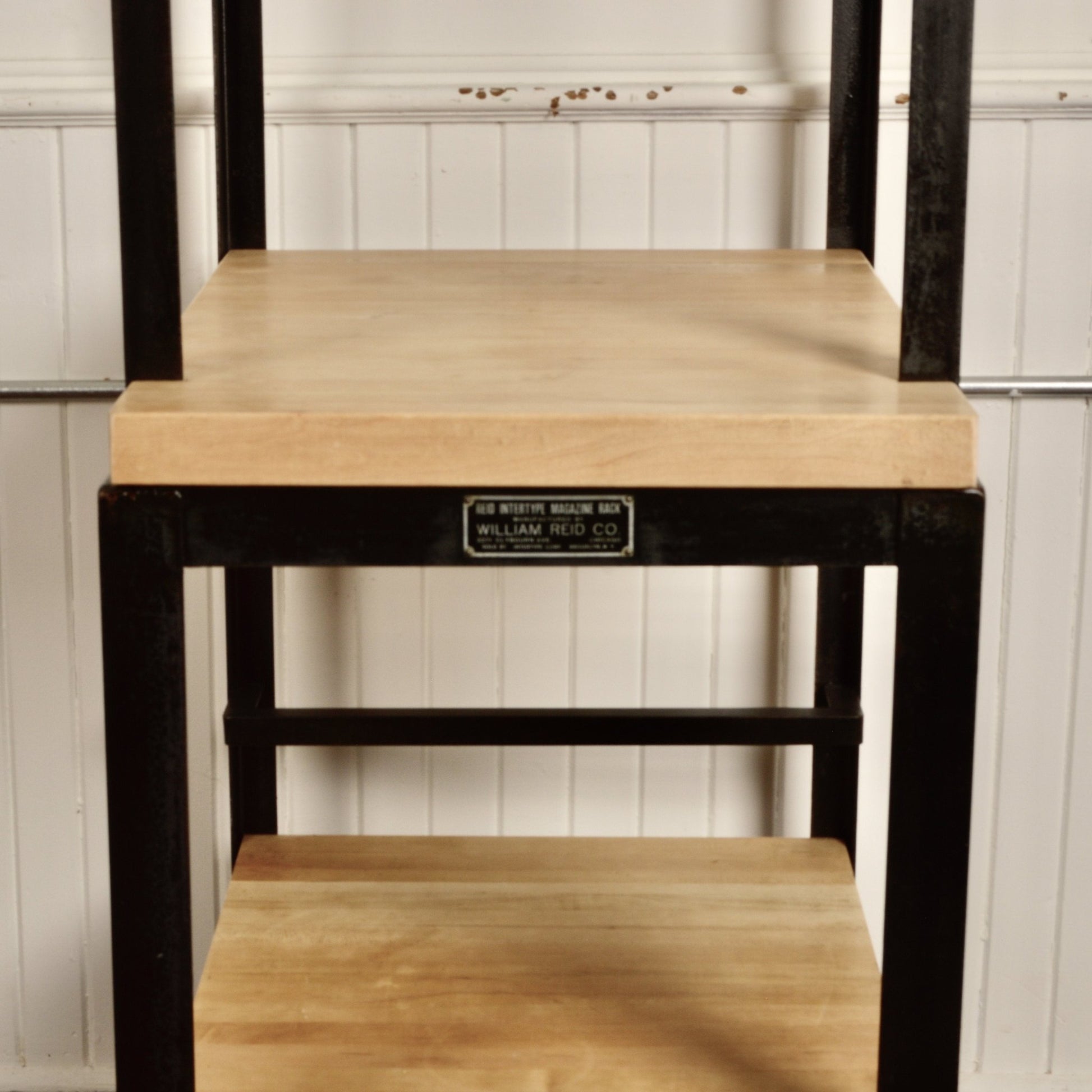 Reclaimed Intertype Magazine Rack With Reclaimed Maple - Salvage-Garden