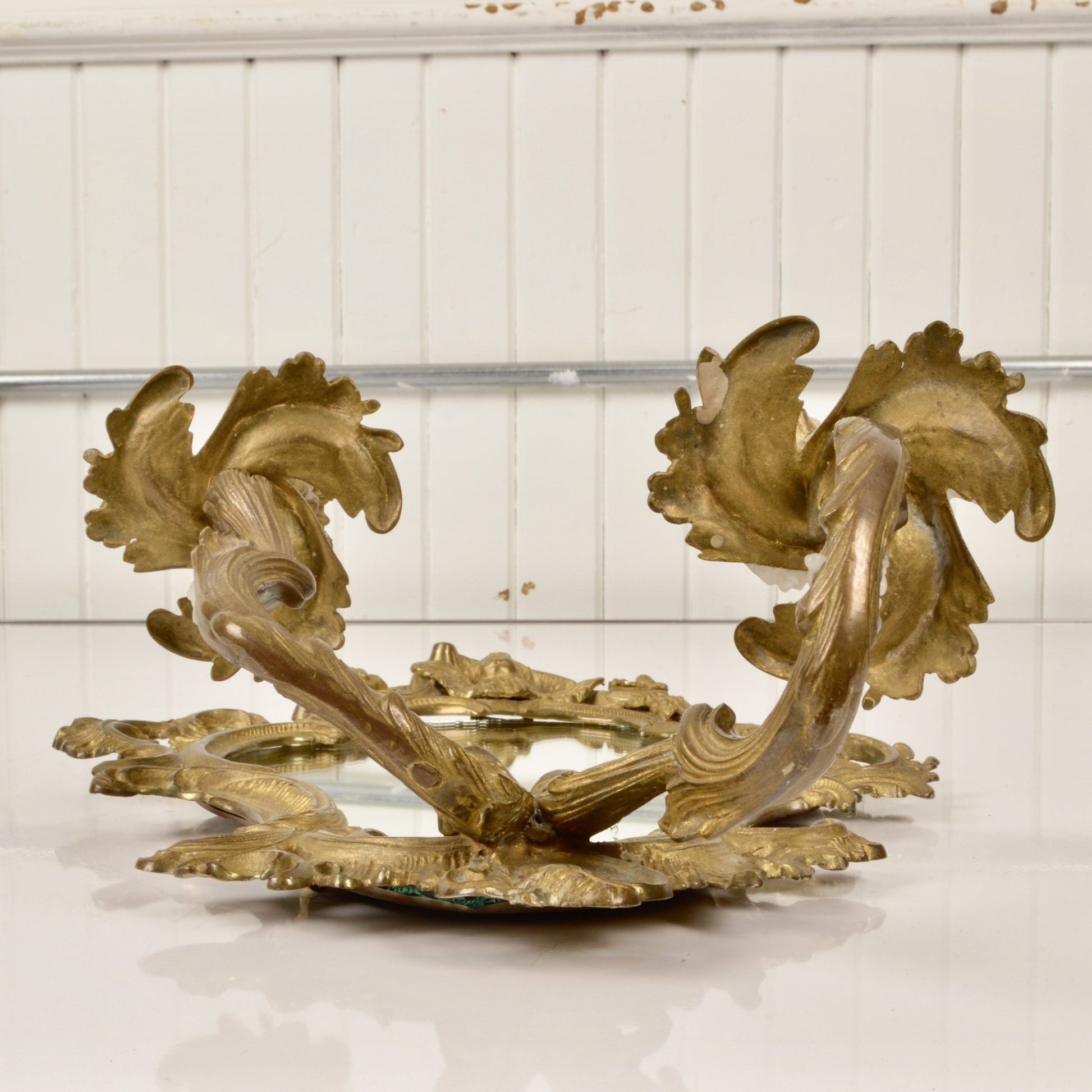 Rococo Sconces With Mirrored Back - Salvage-Garden