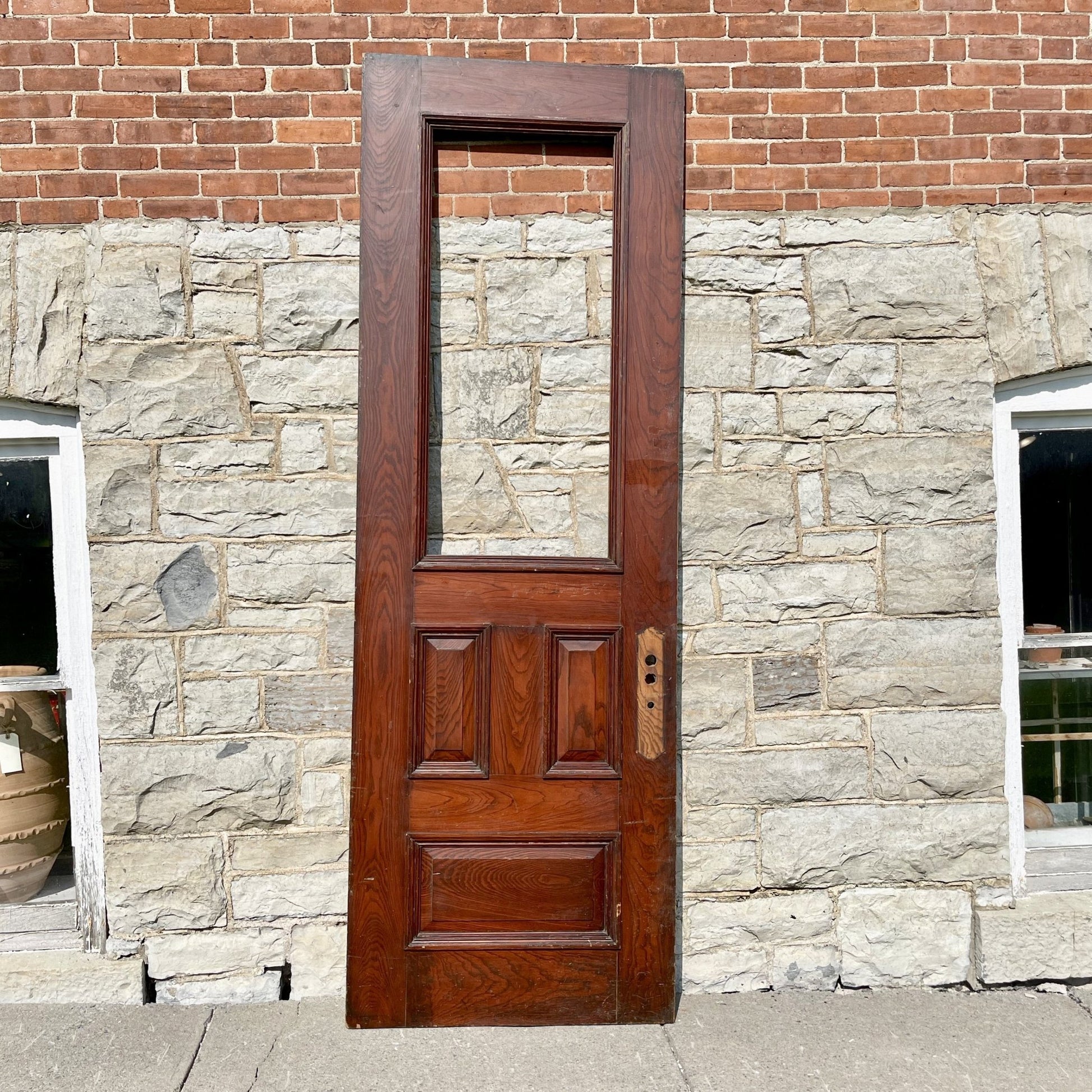 Romanesque Revival Door With Lite - Salvage-Garden