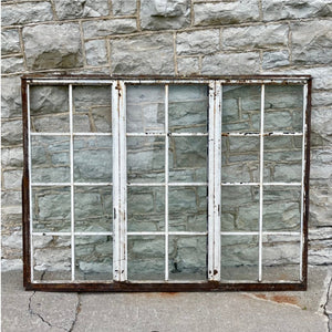 Salvaged Steel Window with 24 Lites - Salvage-Garden