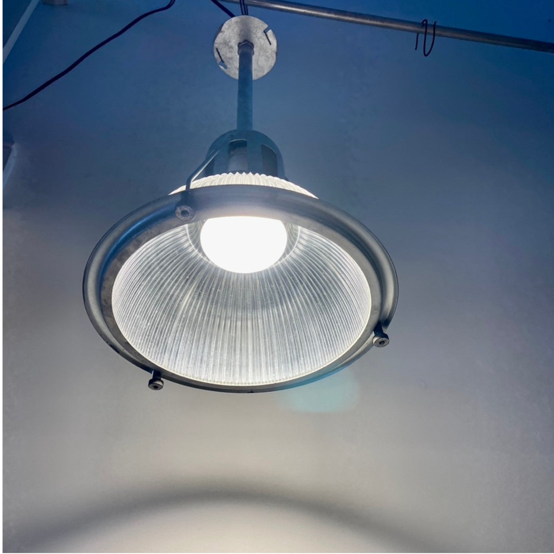 Set of Holophane Pendant Lights - Salvage-Garden