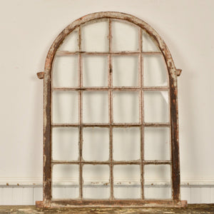 Steel Frame Window With Arched Top - Salvage-Garden