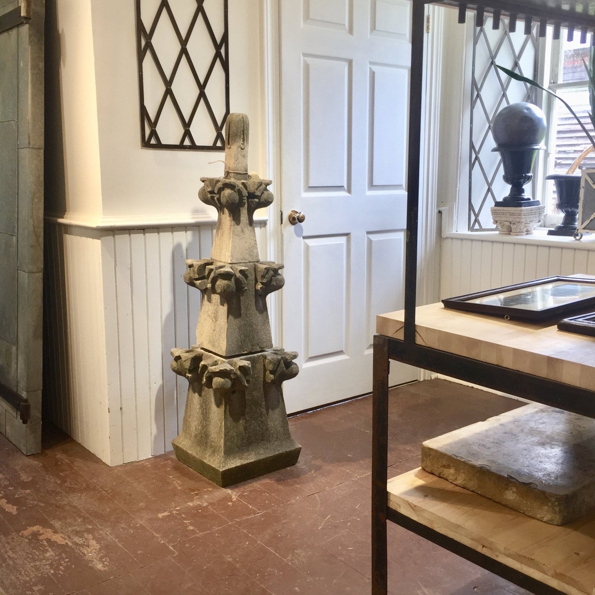 Stone Church Finial - Salvage-Garden