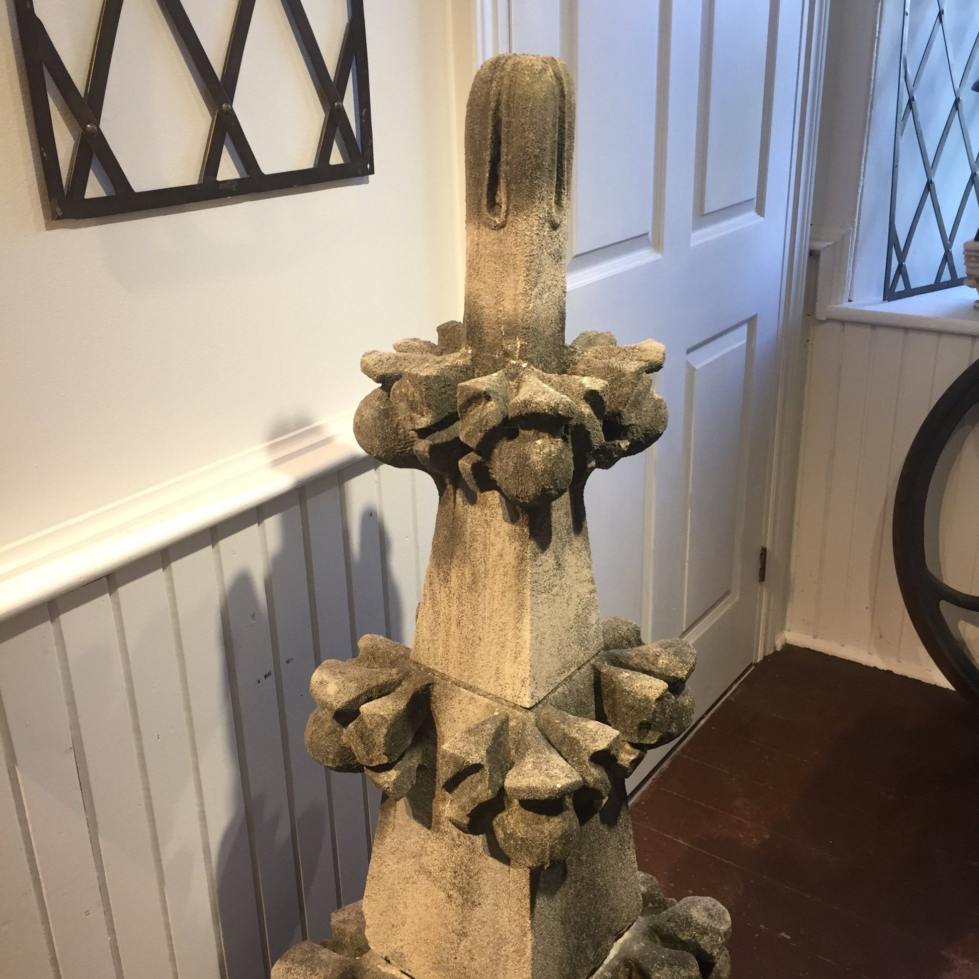 Stone Church Finial - Salvage-Garden