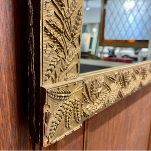 Victorian Mantel Mirror With Wheat Motif - Salvage-Garden