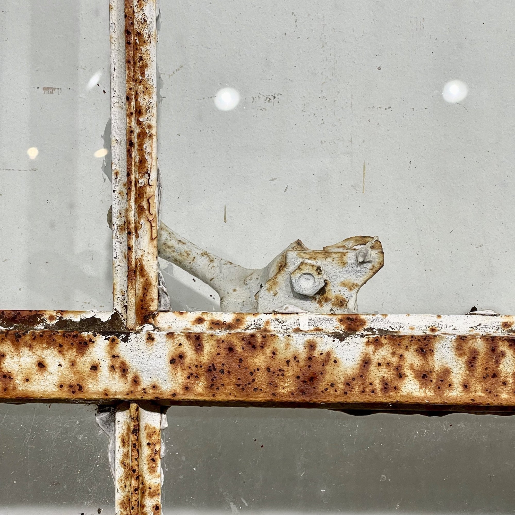 Vintage 18 Lite Factory Window With Ventilator - Salvage-Garden