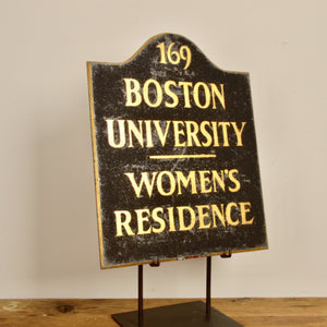 Vintage Boston University Sign - Salvage-Garden
