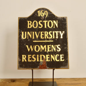 Vintage Boston University Sign - Salvage-Garden